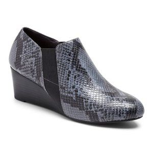 Vionic Stanton Snake Wedge Pump Ankle Boot